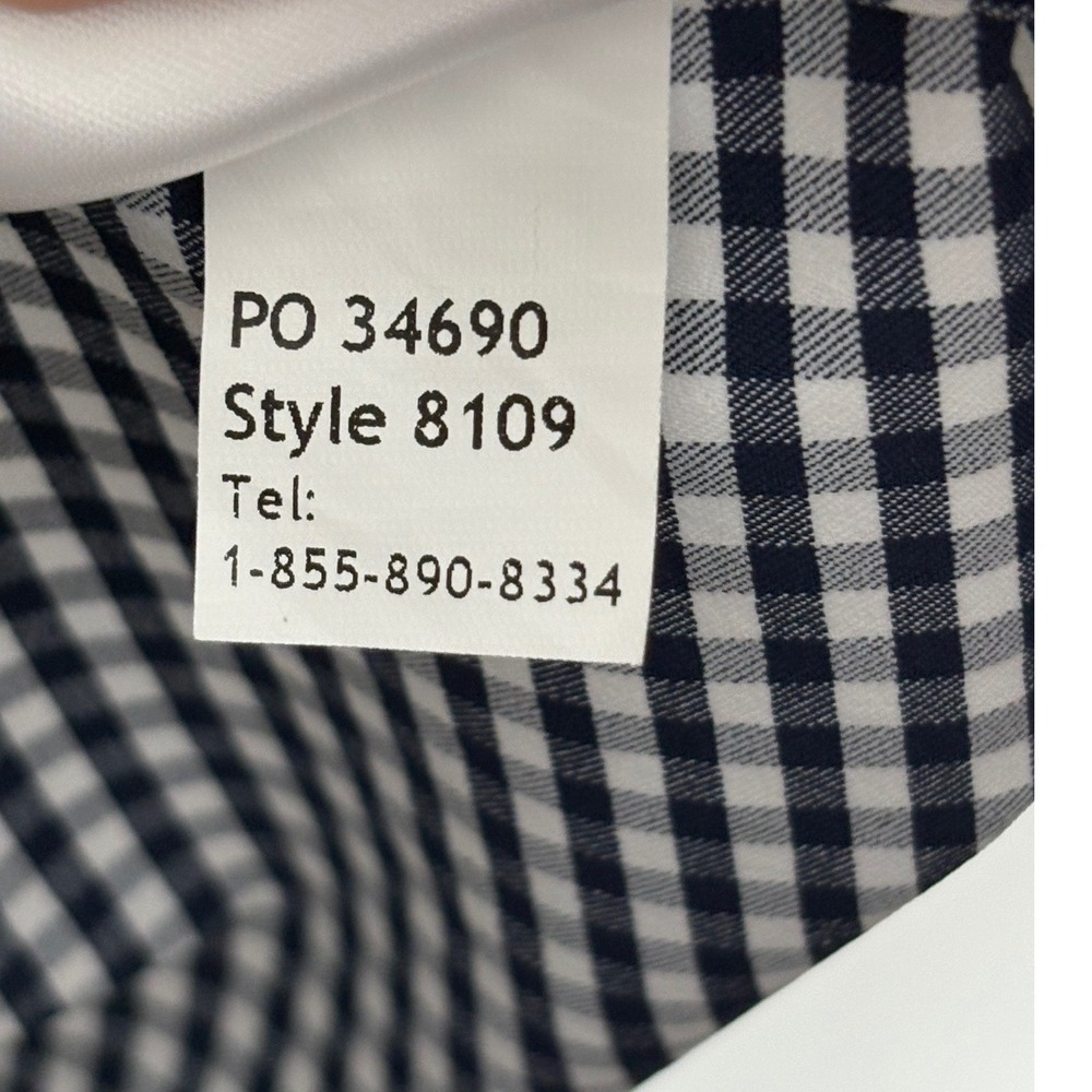 Southern Tide Gingham checked performance dress w pockets sz LG Navy & White - Picture 6 of 10